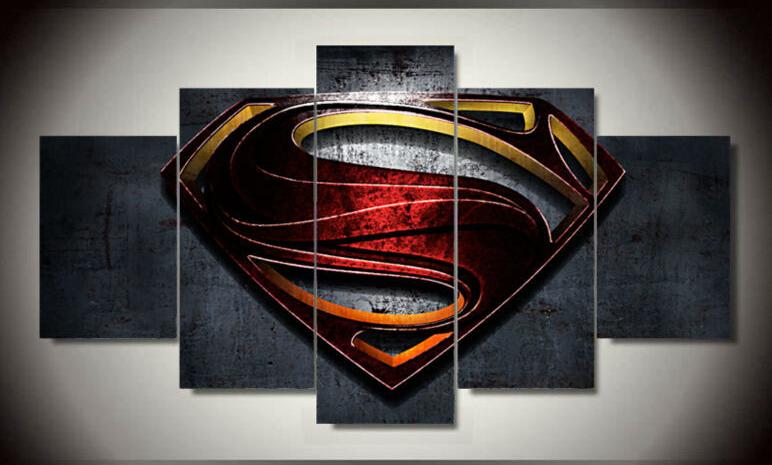 772x465line Cheap Superman Wall Art Paintings Movie Hd Images Print - Superman Painting On Canvas
