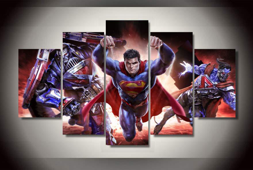 880x591 Superman Comics Painting Poster - Superman Painting On Canvas