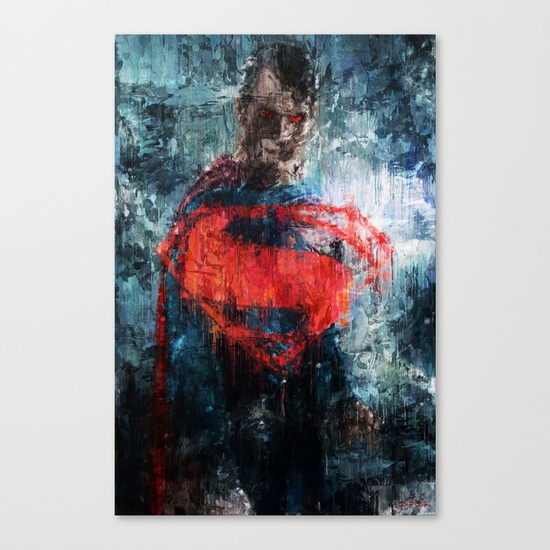550x550 Superman Stare - Superman Painting On Canvas