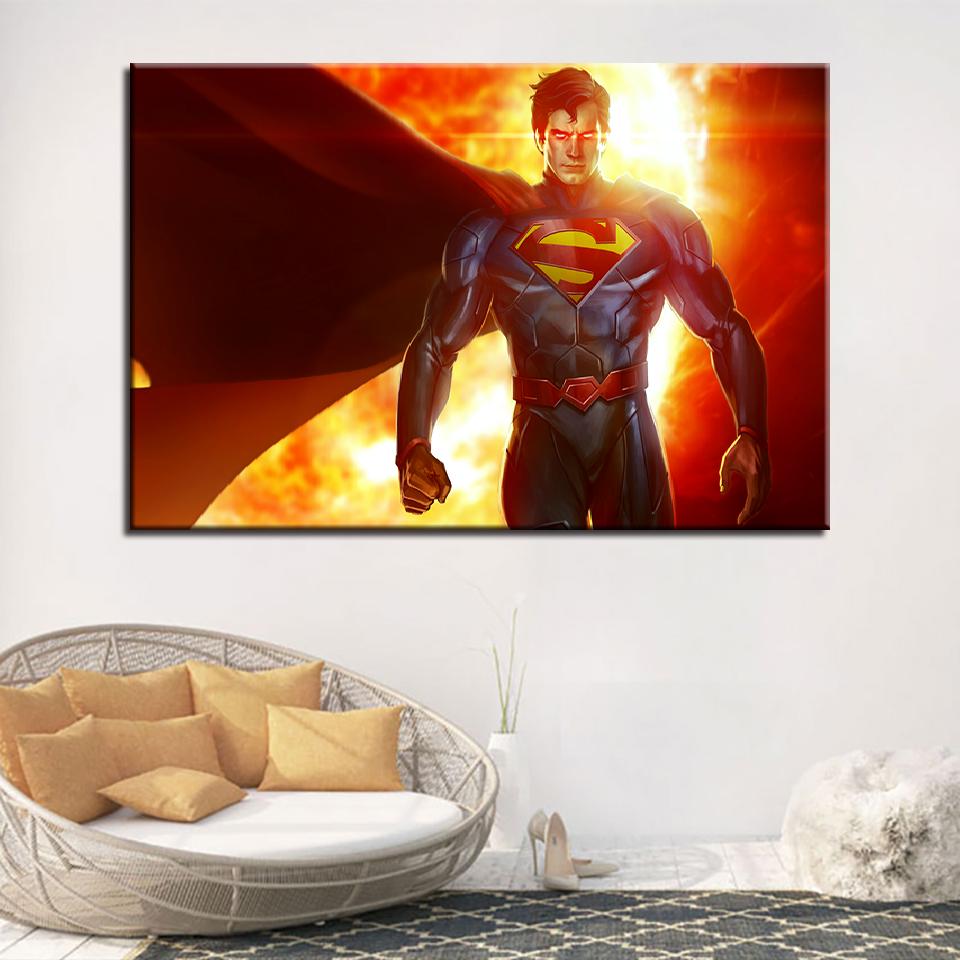 960x960 Abstract Superman Canvas 1 Piece Canvas Wall Art Itdayshop - Superman Painting On Canvas
