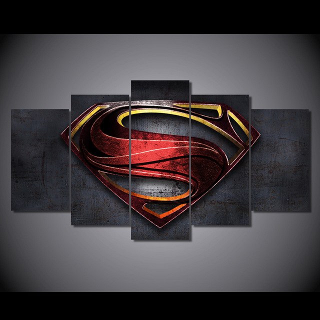 640x640 Hd Printed Steel Superman Painting Canvas Print Room Decor Print - Superman Painting On Canvas