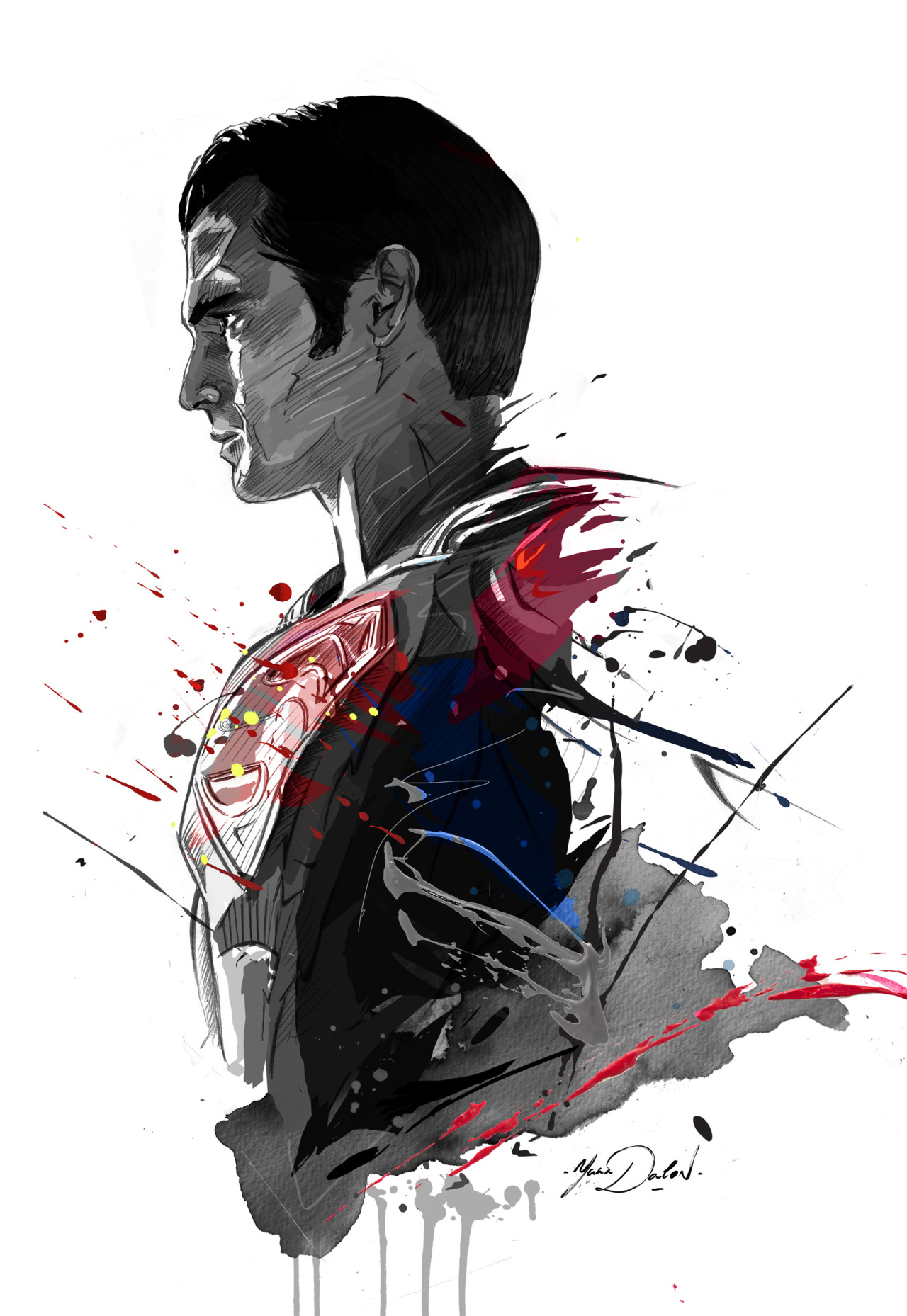 1280x1858 Yann Dalon My Painting Of Man Of Steel Batman V - Superman Vs Batman Painting