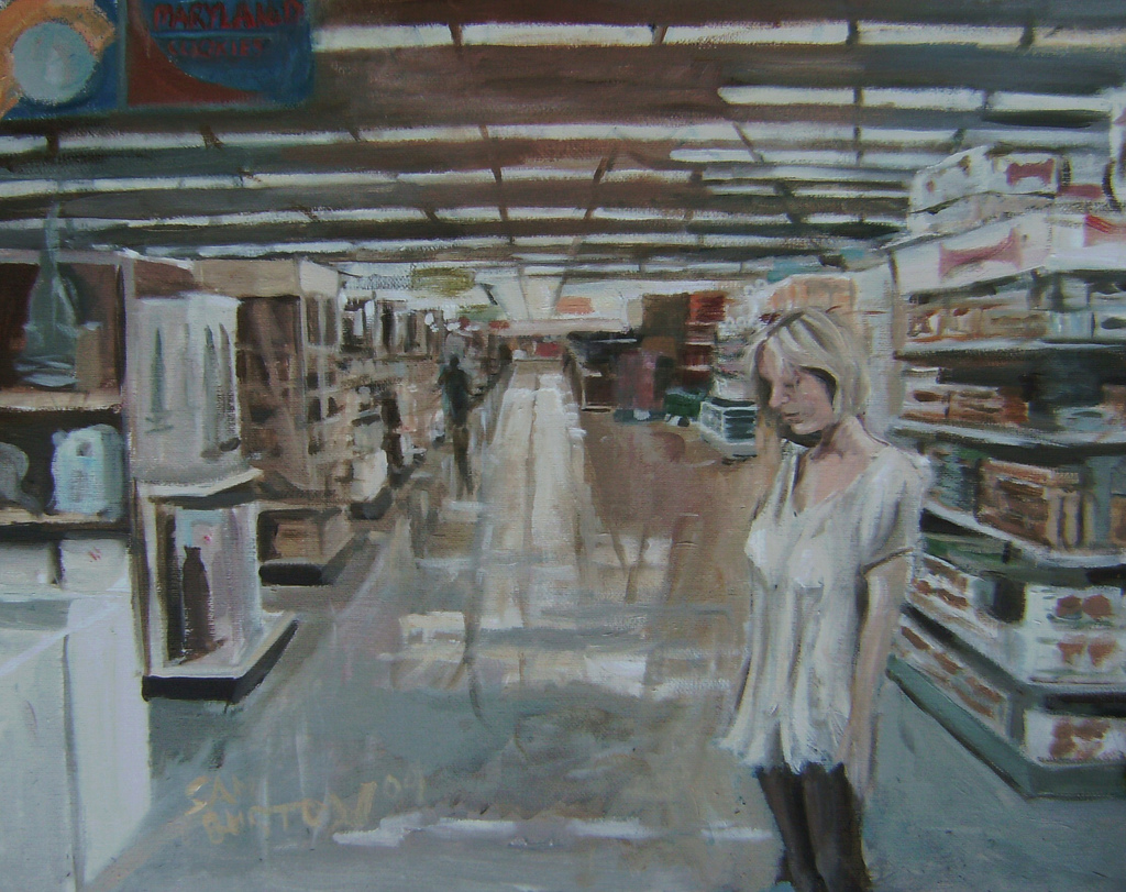 1024x811 Supermarket Closed Painting. Oil 20 X 16 Inches - Supermarket Painting