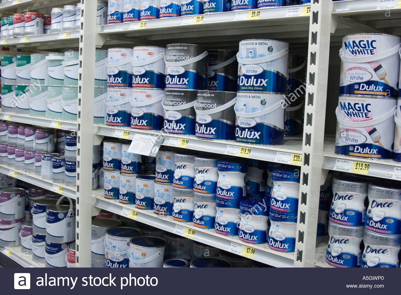 1300x956 Tins Of Paint And Other Painting And Diy Products On A Garden - Supermarket Painting