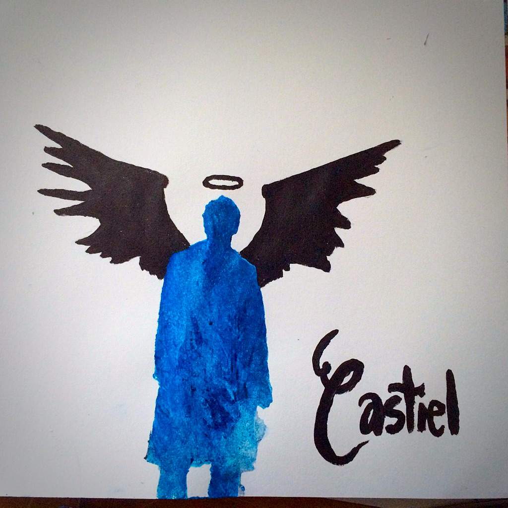 1024x1024 Simple Castiel Painting Tutorial Supernatural Amino - Supernatural Painting