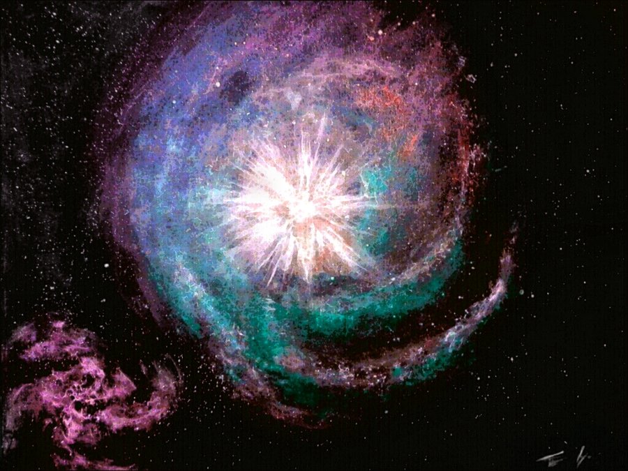 900x675 Supernova Nebula By Defiant2death - Supernova Painting
