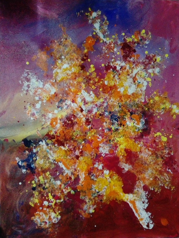 690x917 Supernova By Artist Broti Ganguly Abstract, Painting Mojarto - Supernova Painting