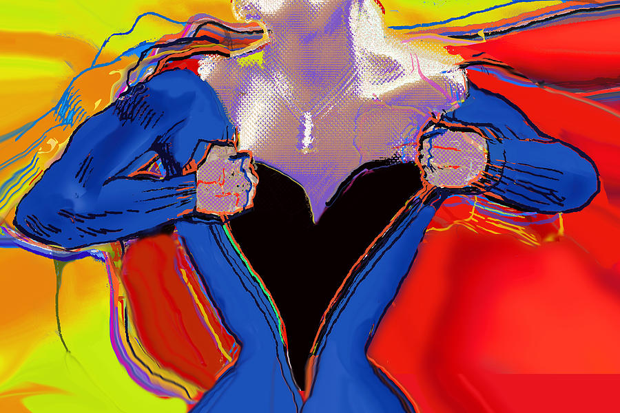 900x600 Superwoman Painting By Tony Rubino - Superwoman Painting