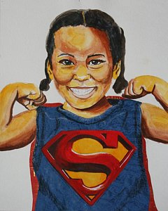 240x300 Superwoman Paintings Fine Art America - Superwoman Painting