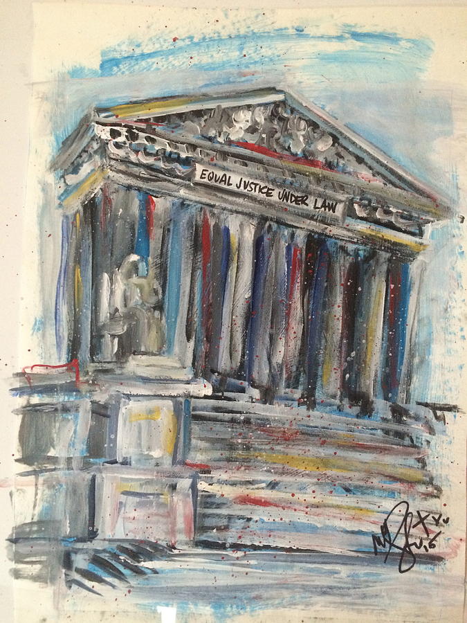 675x900 Supreme Court Building Painting By Mary Gallagher Stout - Supreme Court Painting