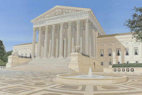 600x400 United States Supreme Court Painting By James H Cromartie - Supreme Court Painting