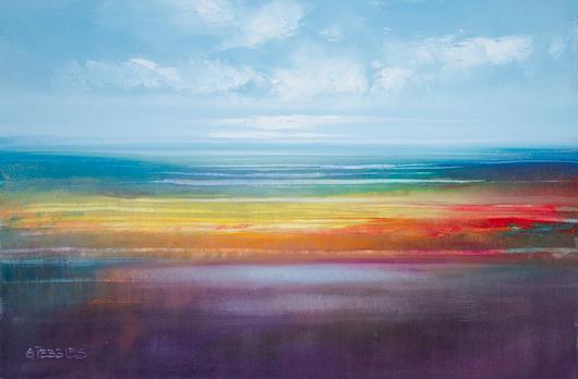 530x348 Rainbow Surf Oil Painting Lake Effect Gallery - Surf Painting