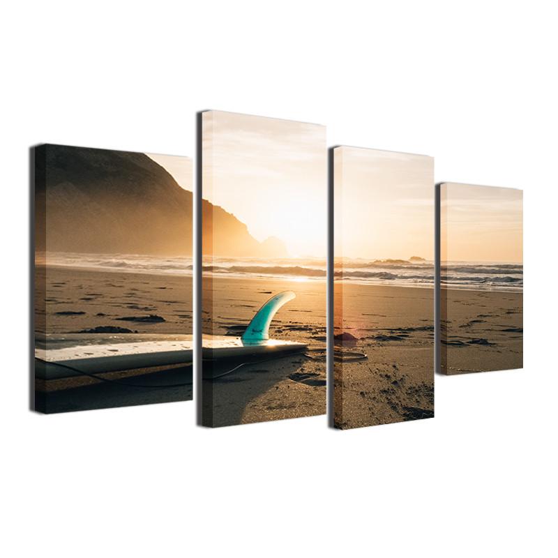 800x800 Surfboard Canvas 4 Pcs Wall Art Gallery 62 - Surfboard Canvas Painting
