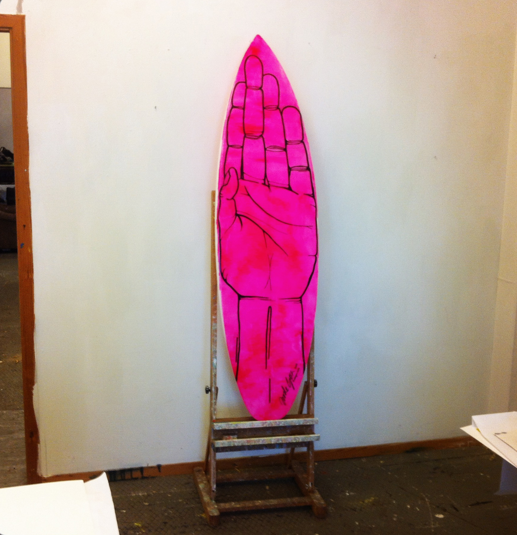 1731x1791 Surfboard As Canvas. New Artwork. Frode Goa Artist - Surfboard Canvas Painting