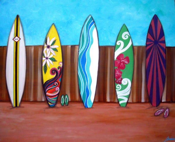 Surfboard Canvas Painting At PaintingValley Com Explore Collection Of   Surfboard Canvas Painting 28 