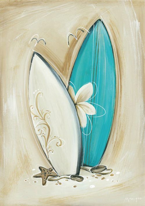 500x710 Paulturner11 This Would Be Cool To Do With Your Pinup Bathing Suit - Surfboard Canvas Painting
