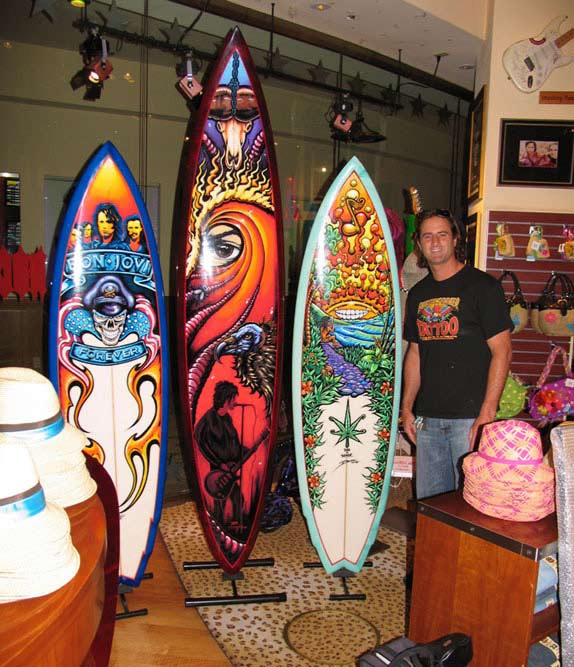 574x667 How To Price A Painting On A Used Surfboard - Surfboard Painting