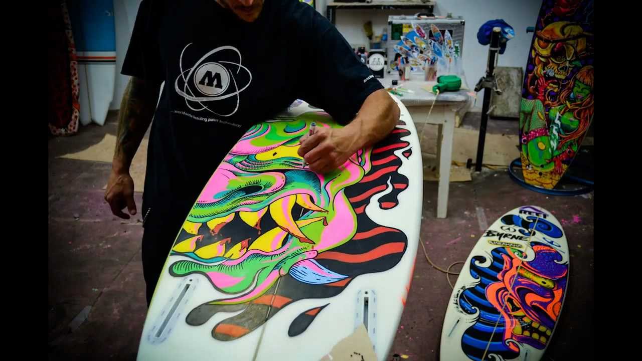 1280x720 How To Paint A Surfboard - Surfboard Painting