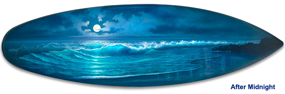 950x315 Maui Surf Original Surfboard Painting Seascape And Ocean Paintings - Surfboard Painting