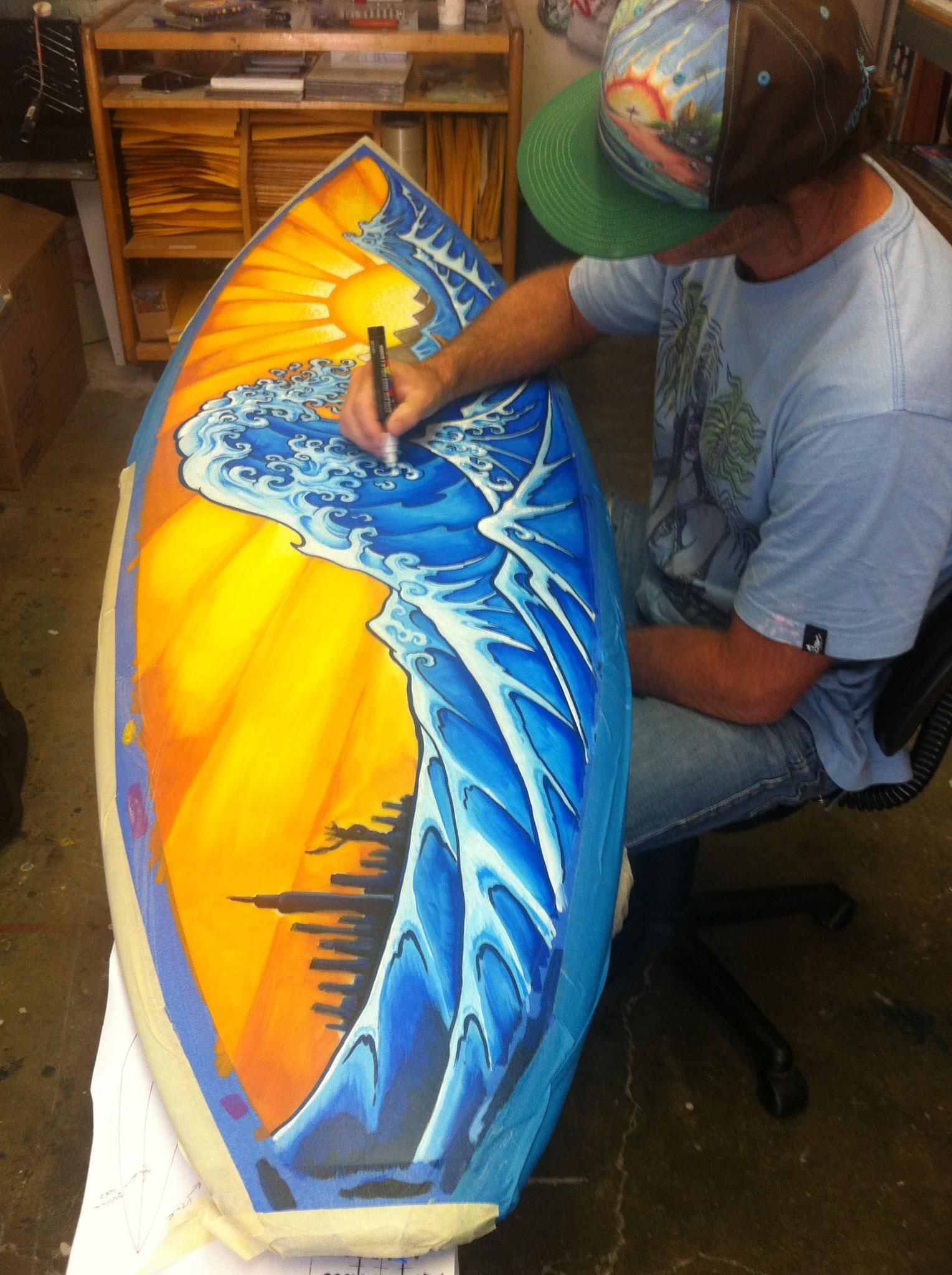 1529x2048 Live Surfboard Painting - Surfboard Painting