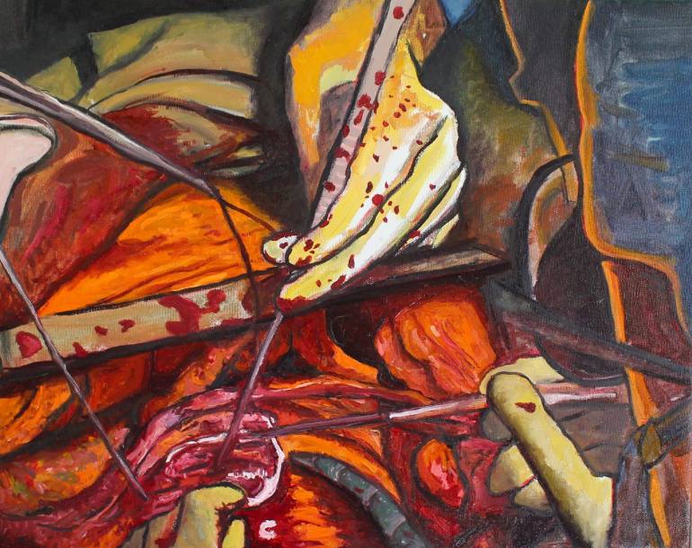 770x610 Saatchi Art Surgery No.10 Painting By Steven Higgins - Surgery Painting