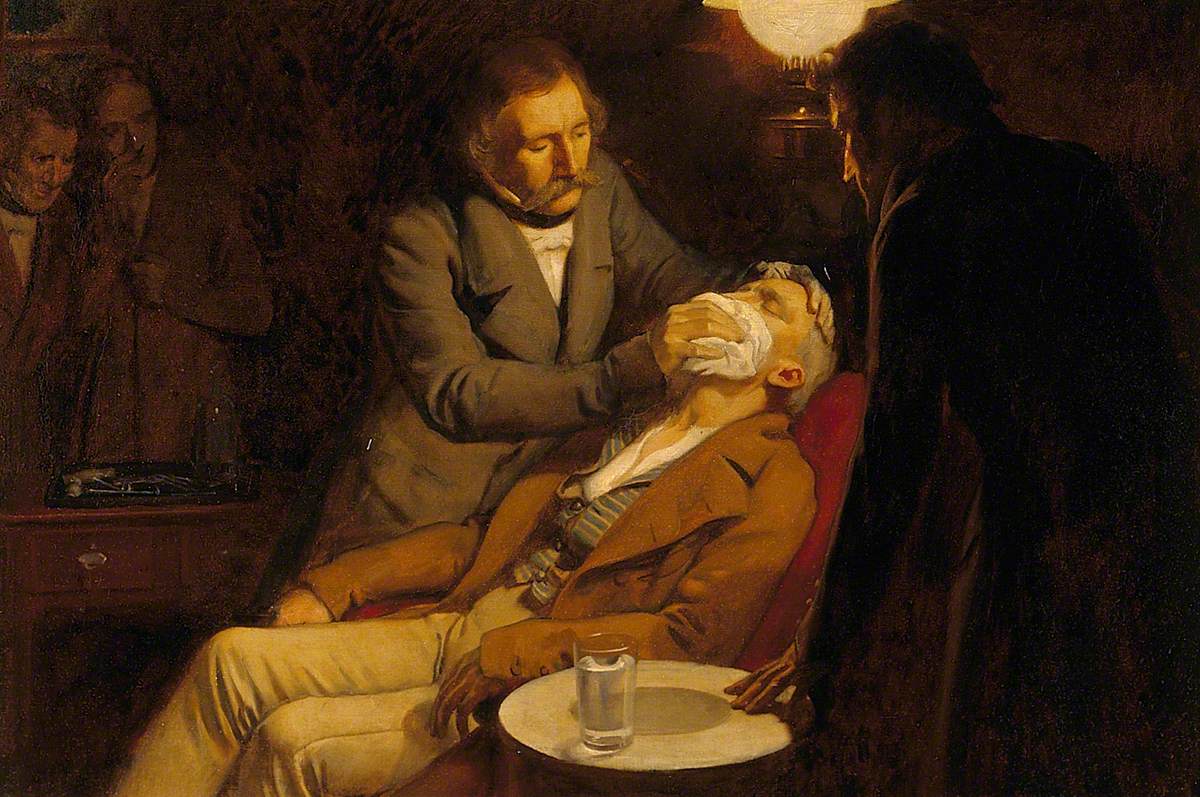 1200x797 The First Use Of Ether In Dental Surgery, 1846 Art Uk - Surgery Painting