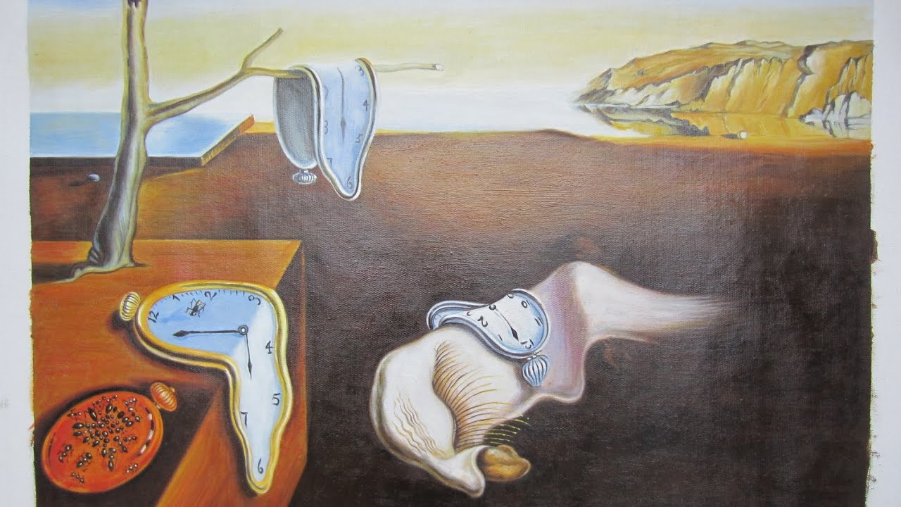 1280x720 Salvador Dali Melting Clocks Soft Watches The Persistence - Surreal Clock Painting