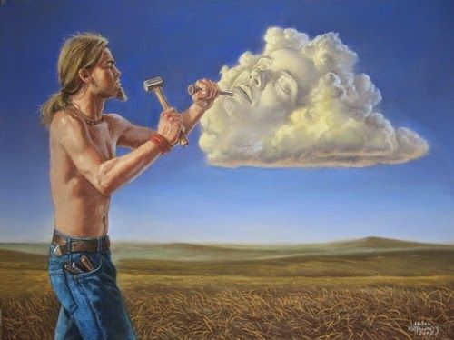 500x374 Paintings Of Creative Surreal Worlds Ready To Explore - Surreal Cloud Painting