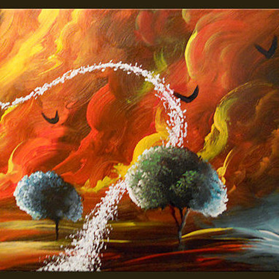 544x544 Buy Art Painting Surreal Impressionist Abstract Original Painting - Surreal Cloud Painting