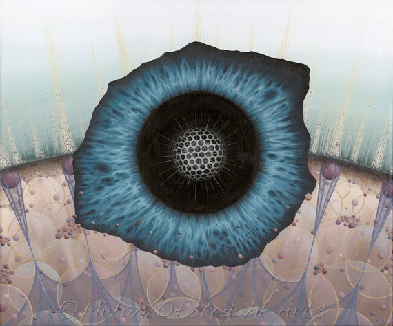 570x474 Surreal Abstract Art. Anatomical Eye Painting. Acrylic - Surreal Eye Painting