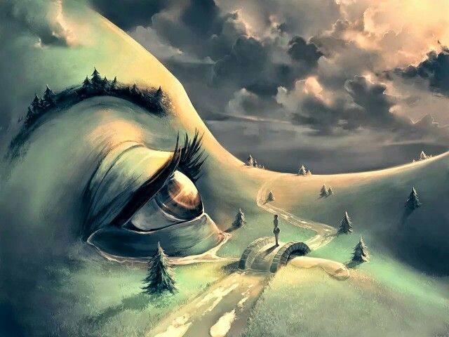 640x480 Cara De Nieve Surrealism Surrealism - Surreal Eye Painting