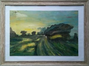 300x223 New 2018 Jarduli Original Oil Painting Signed Certificate Surreal - Surreal Landscape Painting