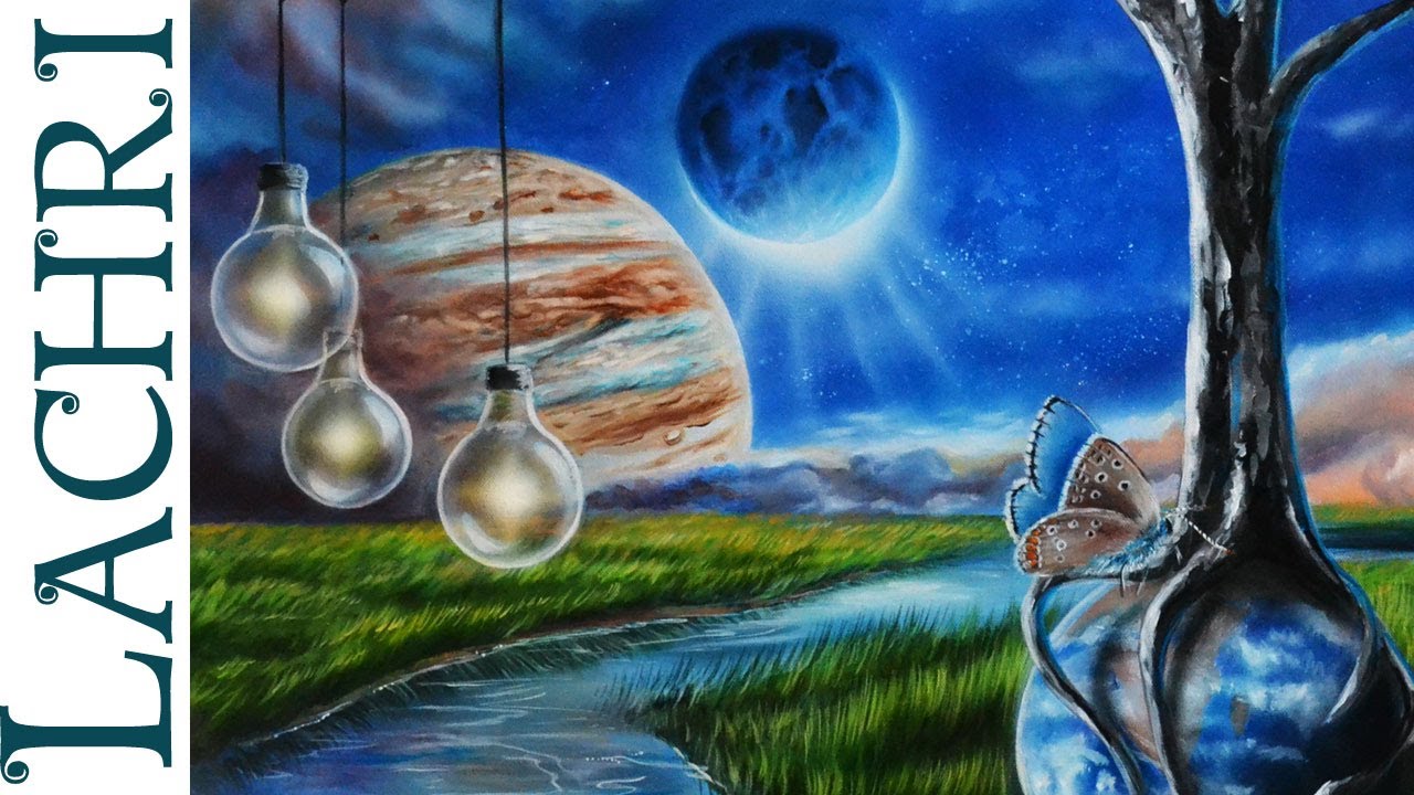 1280x720 Speed Painting Surreal Landscape W Jupiter - Surreal Landscape Painting