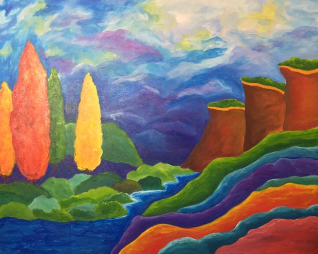 640x512 Colorful Surreal Landscape Painting - Surreal Landscape Painting