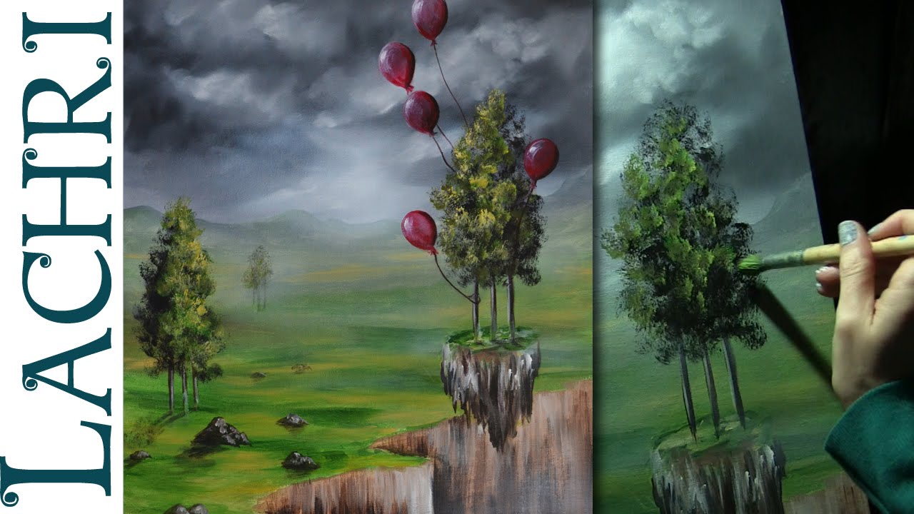 1280x720 How To Paint An Easy Surreal Landscape In Acrylics - Surreal Landscape Painting