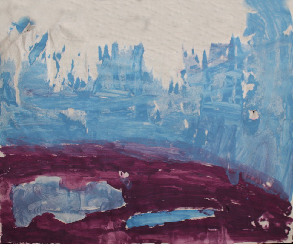 981x815 A Tower Of Ice And A Surreal Sky By Darlarosa - Surreal Sky Painting