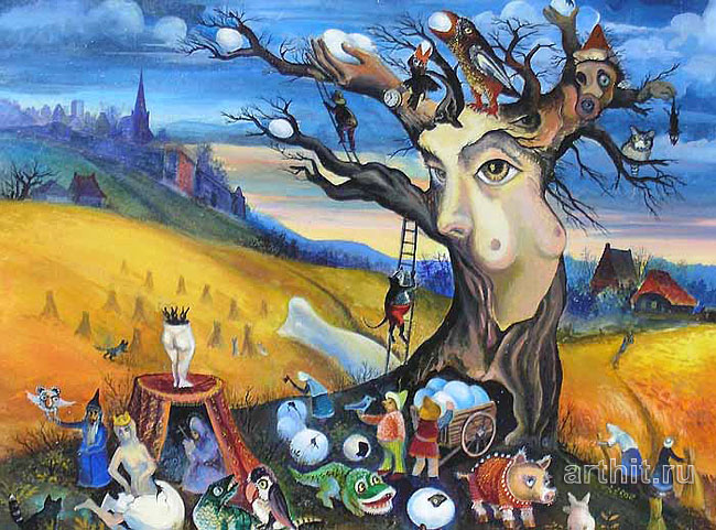 650x481 Surrealism. Anticipation Of Autumn. Ivan Khokhlov. Surrealism Art - Surrealism And Painting