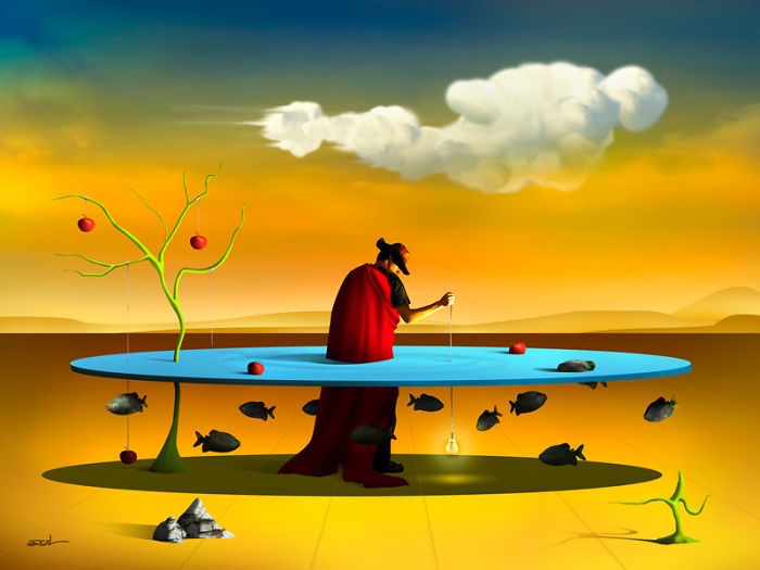 700x525 Surreal Paintings That I Create Inspired By Salvador Bored - Surrealism Painting