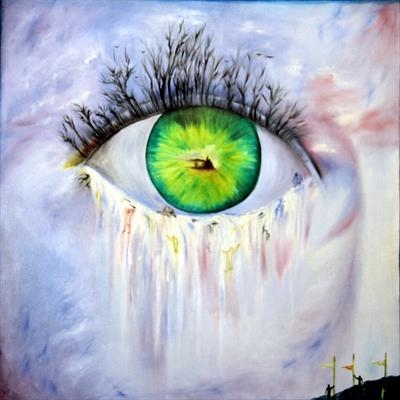400x400 Aziz Anzabi Eye See You All Day Surrealism Painting - Surrealism Painting