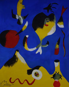 238x300 Museum Rare Surrealism Painting, Signed, Joan Miro With Coa - Surrealism Painting