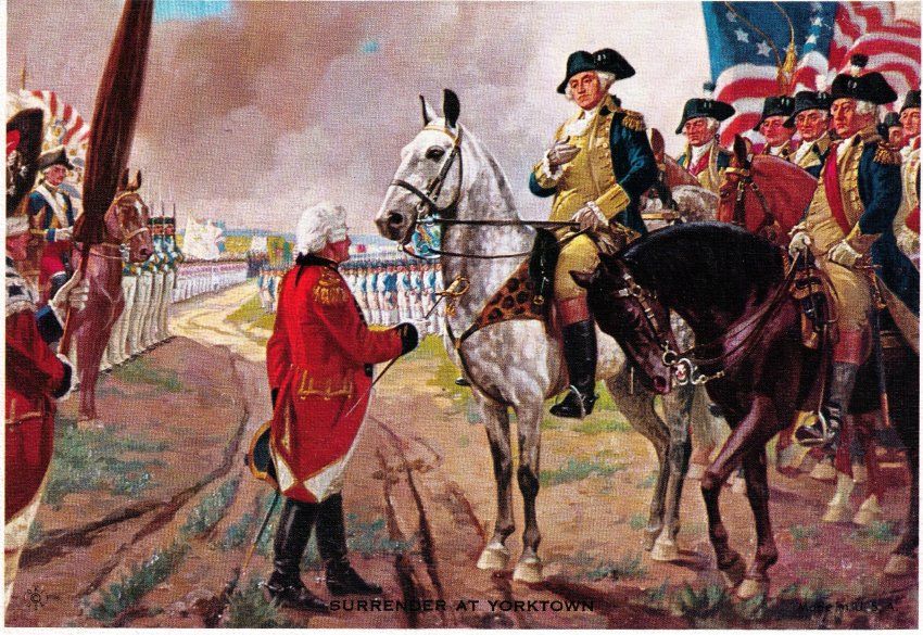 850x585 Surrender - Surrender At Yorktown Painting