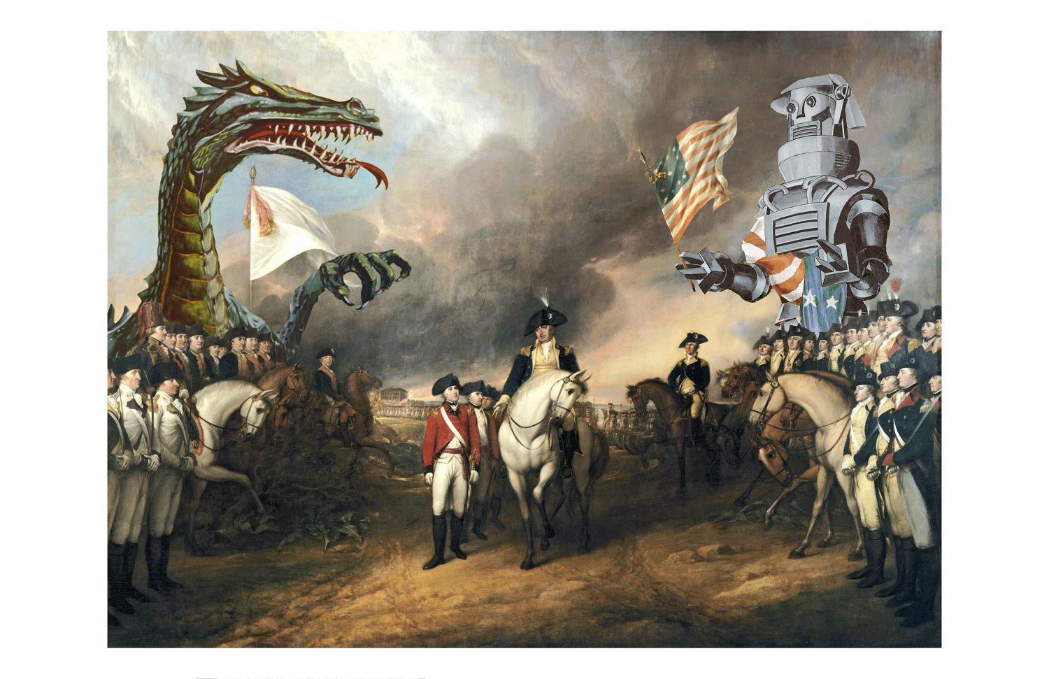 1500x971 The Surrender Of The British - Surrender At Yorktown Painting