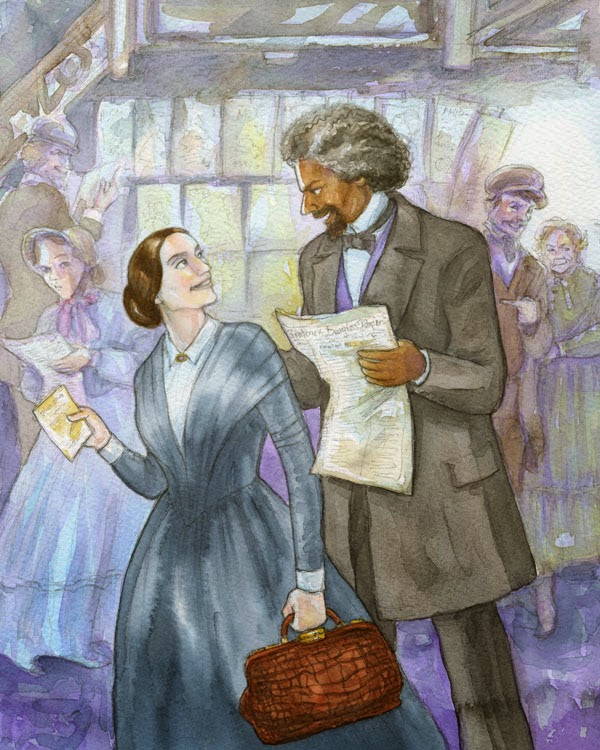 600x750 Nicole Tadgell Illustration Friends For Freedom - Susan B Anthony Painting