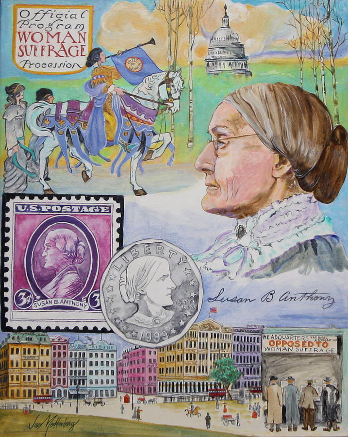 717x900 Susan B. Anthony Painting By Jan Mecklenburg - Susan B Anthony Painting