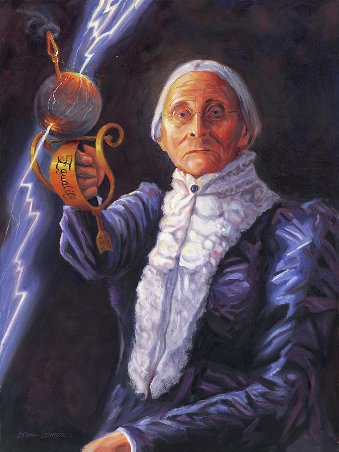 675x900 Susan B. Anthony Painting By Steve Simon - Susan B Anthony Painting