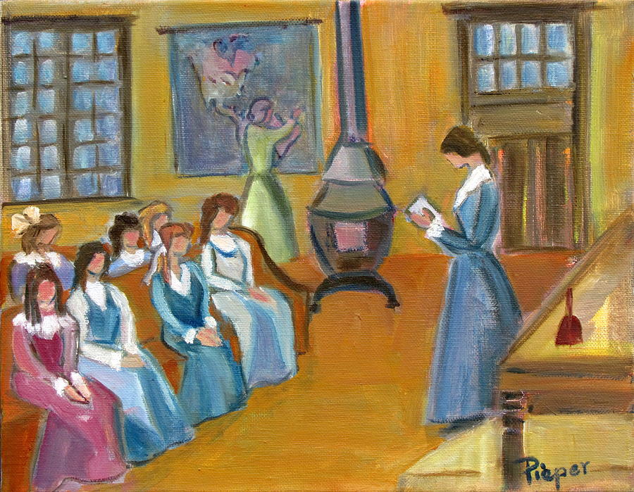 900x699 Susan B. Anthony Teaching In Canajoharie Painting By Betty Pieper - Susan B Anthony Painting