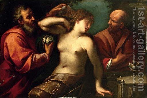 512x344 Susanna And The Elders Carlo Francesco Nuvolone Reproduction 1st - Susanna And The Elders Painting