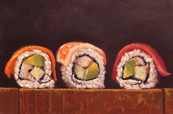 576x378 Oil Paintings By Abbey Ryan - Sushi Painting