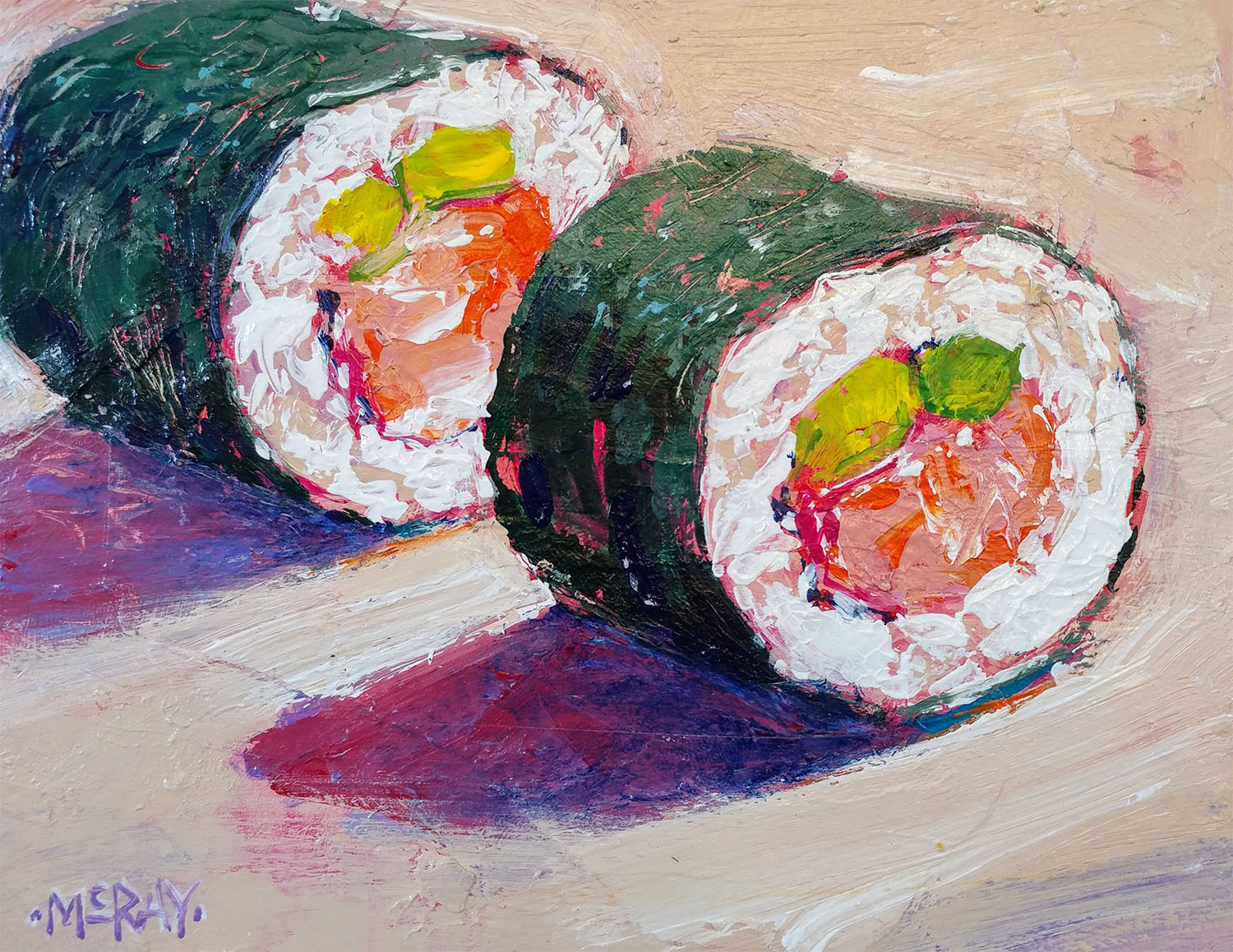 1500x1158 Sushi Roll - Sushi Painting