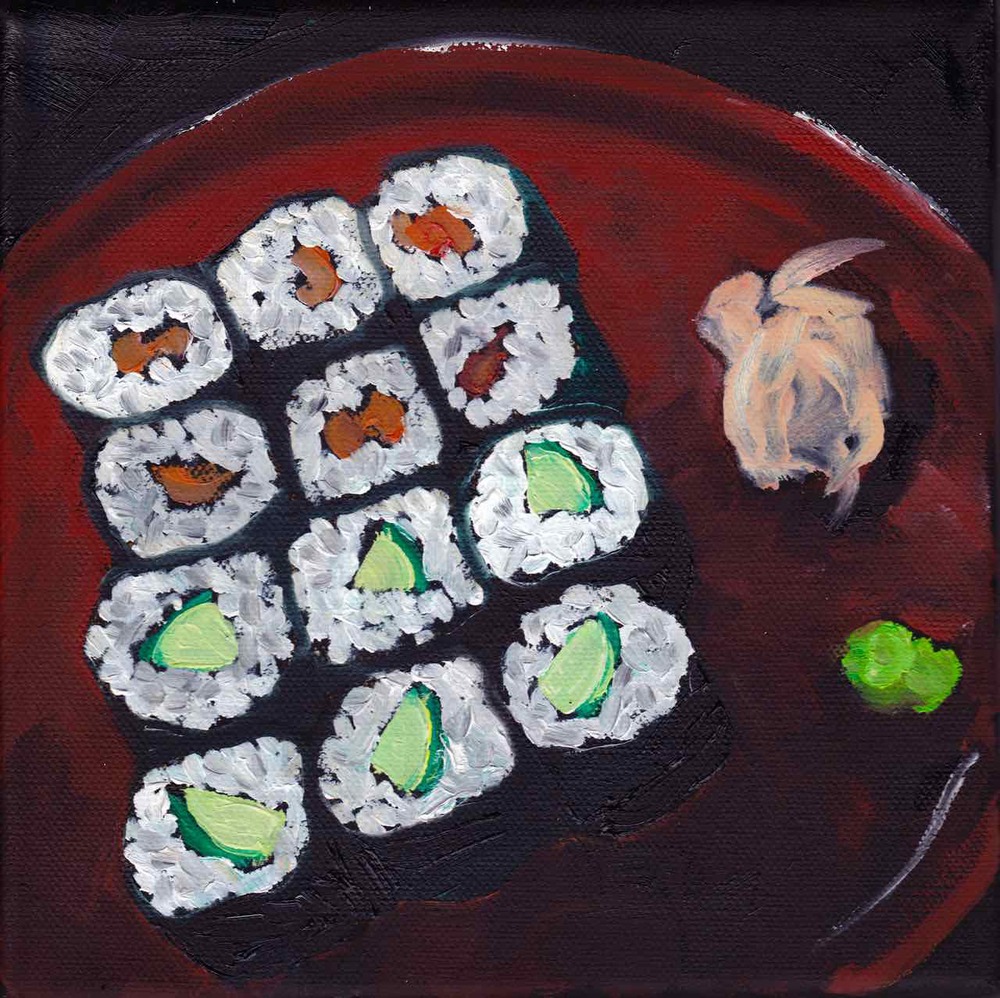1000x998 Sushi Rolls - Sushi Painting
